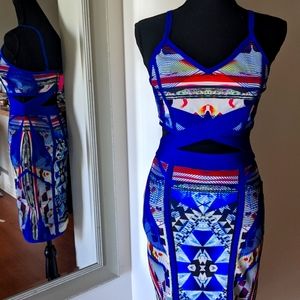 Blue bandage dress size 2